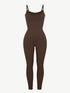 Well-in Vogue High Stretchy Seamless Sling Tummy Control Jumpsuit Removable cup pads